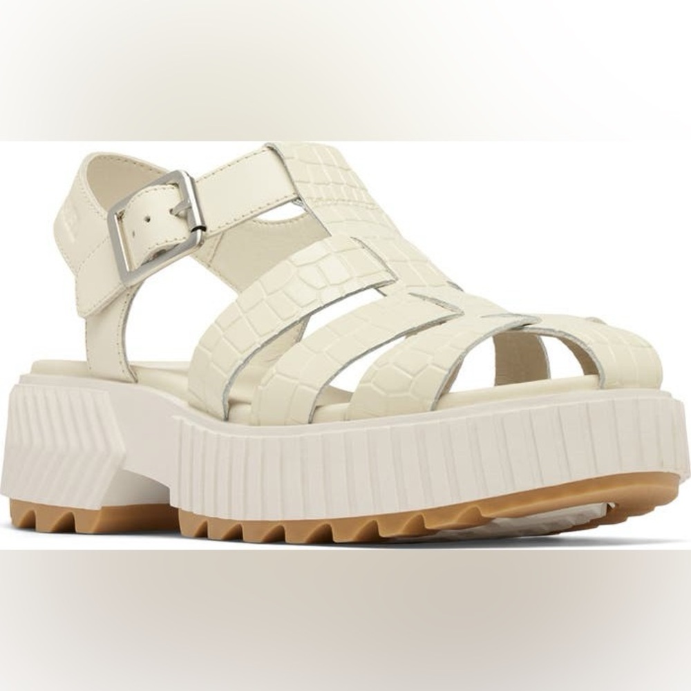 Ona Streetworks Platform Fisherman Sandal in chalk/sea salt